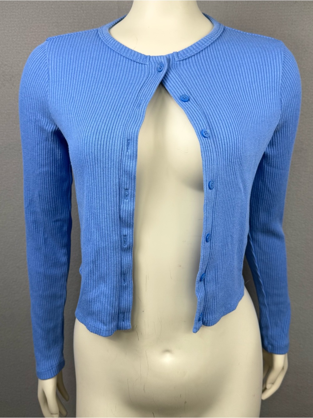 Old Navy women’s Cornflower Blue Ribbed Knit cardigan - Size XS